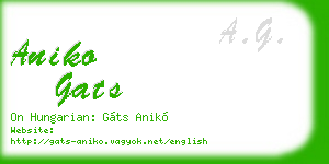 aniko gats business card